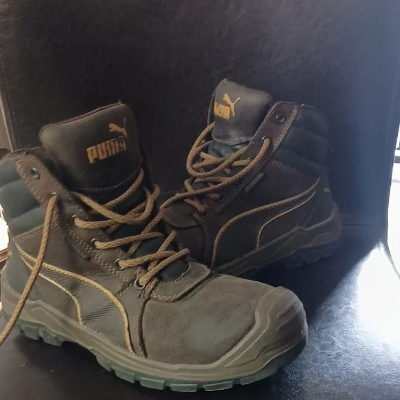 Puma Women's Brown Composite Toe Boots - Picture 7 of 9